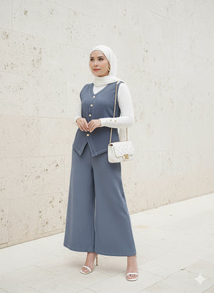 Denim Vest Pant Set