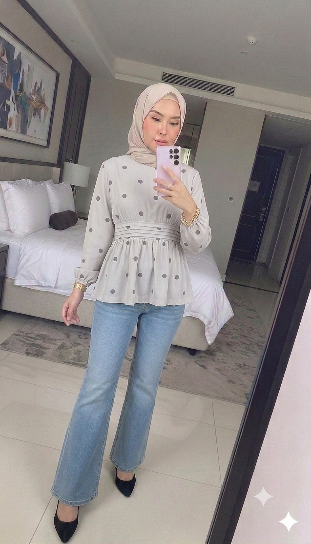 Breena Polka Blouse