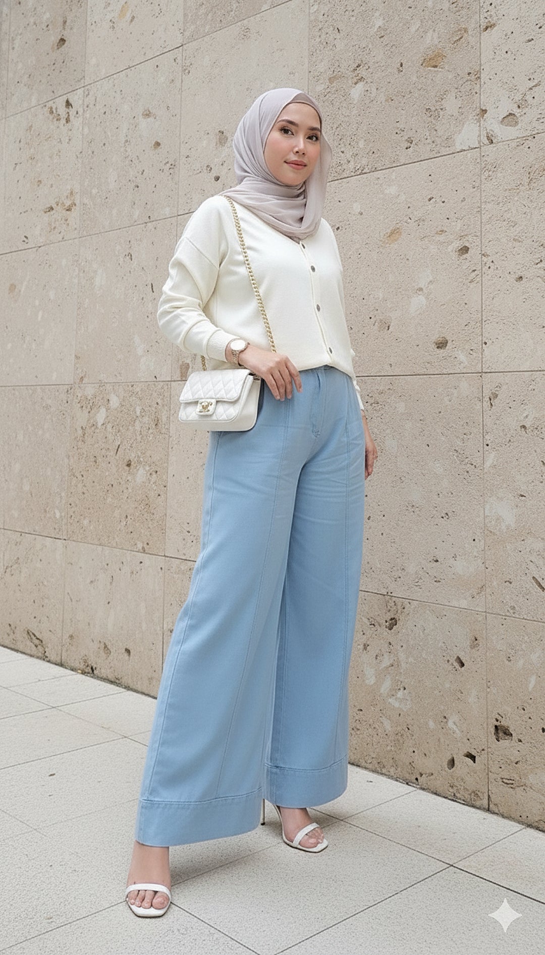Nayli Wide Leg Denim Pants