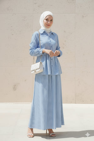 Shaila Stripe Skirt Set
