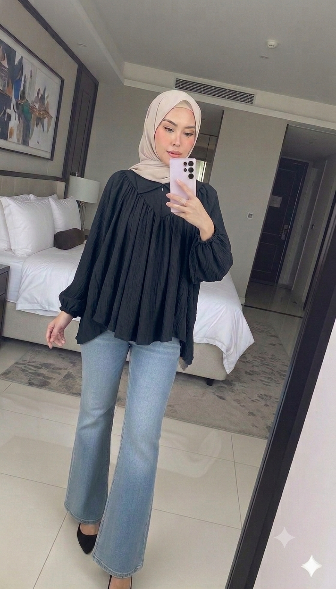 Babydoll Flare Blouse