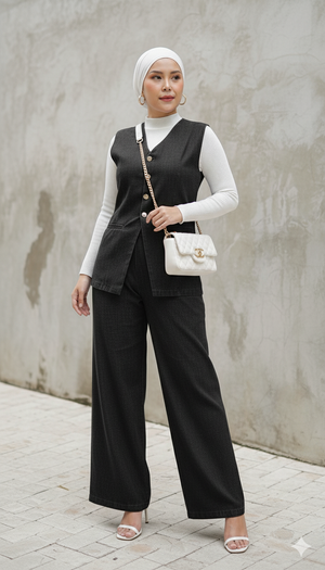 Arielle Vest Denim Pant Set