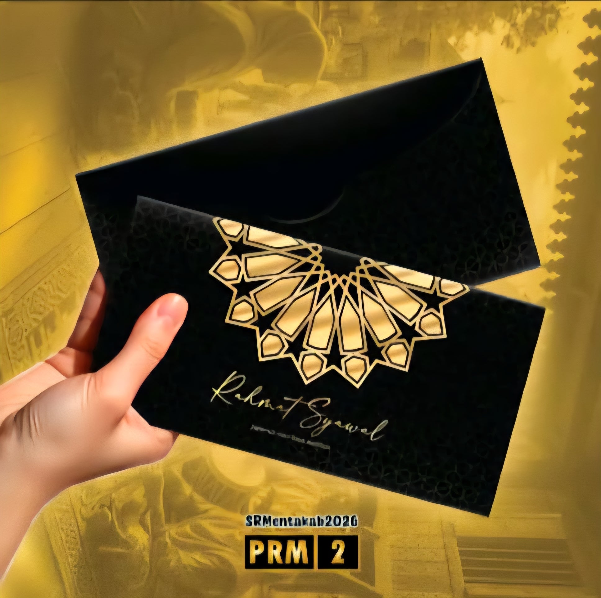 Eid26 - Sampul Raya Premium (Black Gold)-5pcs