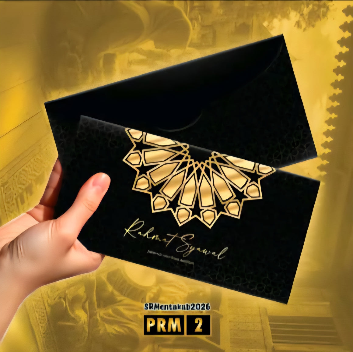 Eid26 - Sampul Raya Premium (Black Gold)-5pcs