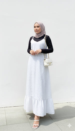 Nelly Eyelet Ruffle Dress