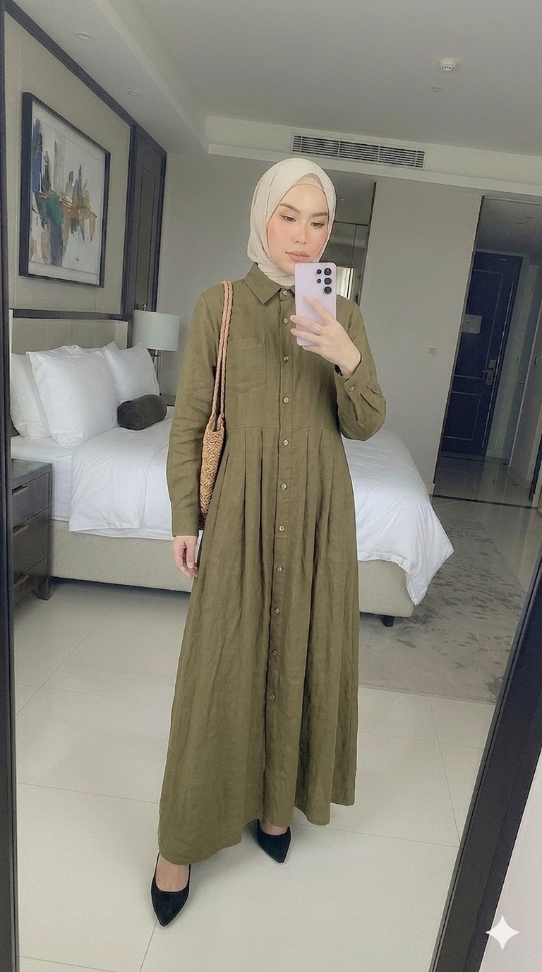 Eyrah A-Line Pleats Dress