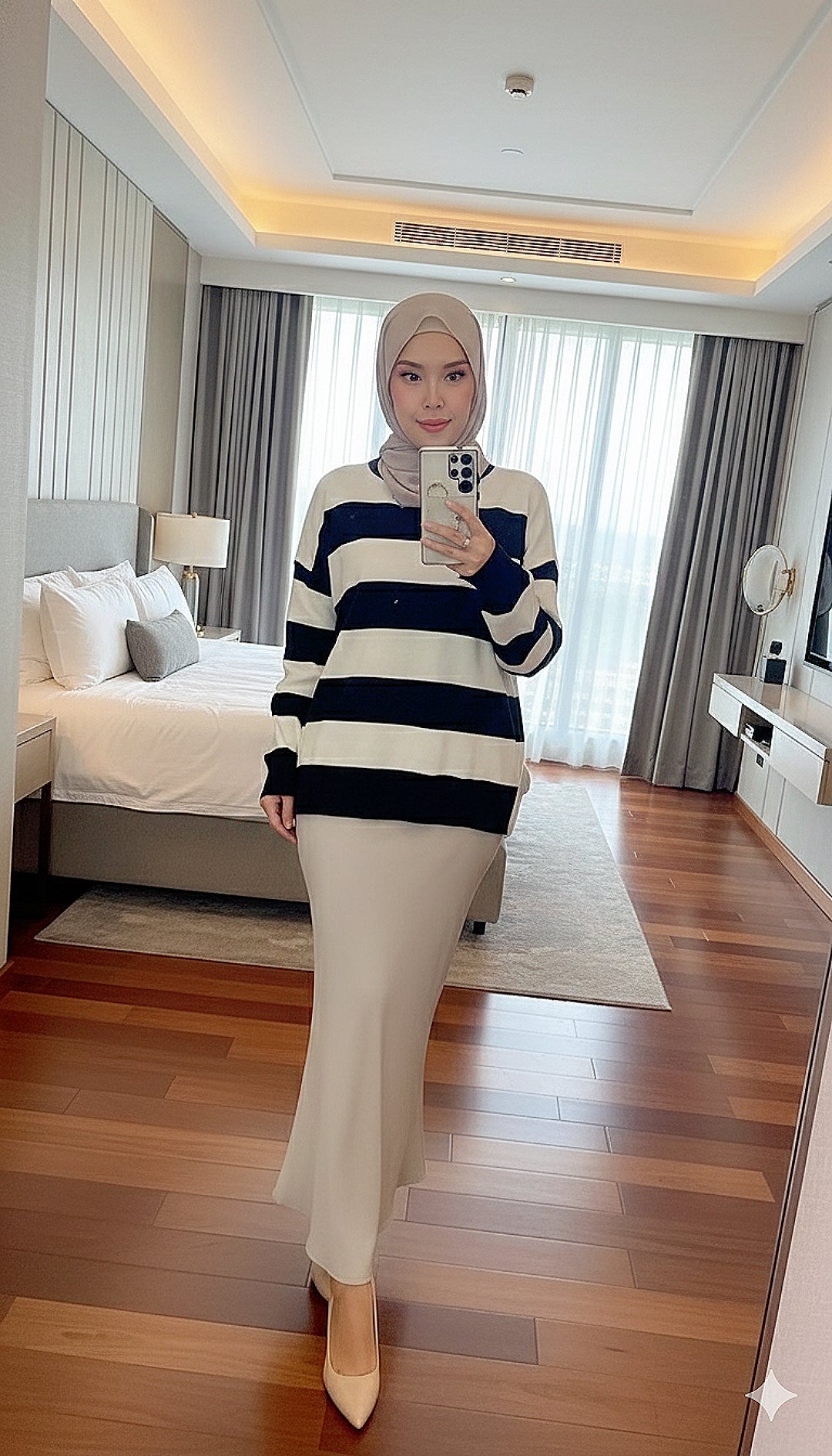 Satin Silk Flare Skirt