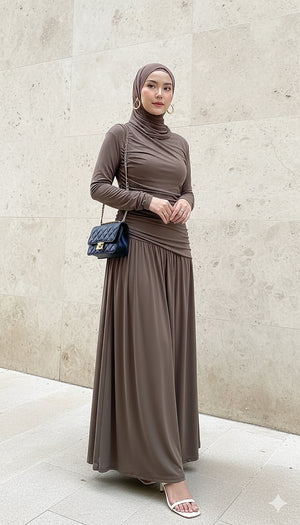 [Back Order] - Aria Ruched Dress (NLB Own Manufactured) - Item arriving on 14th October