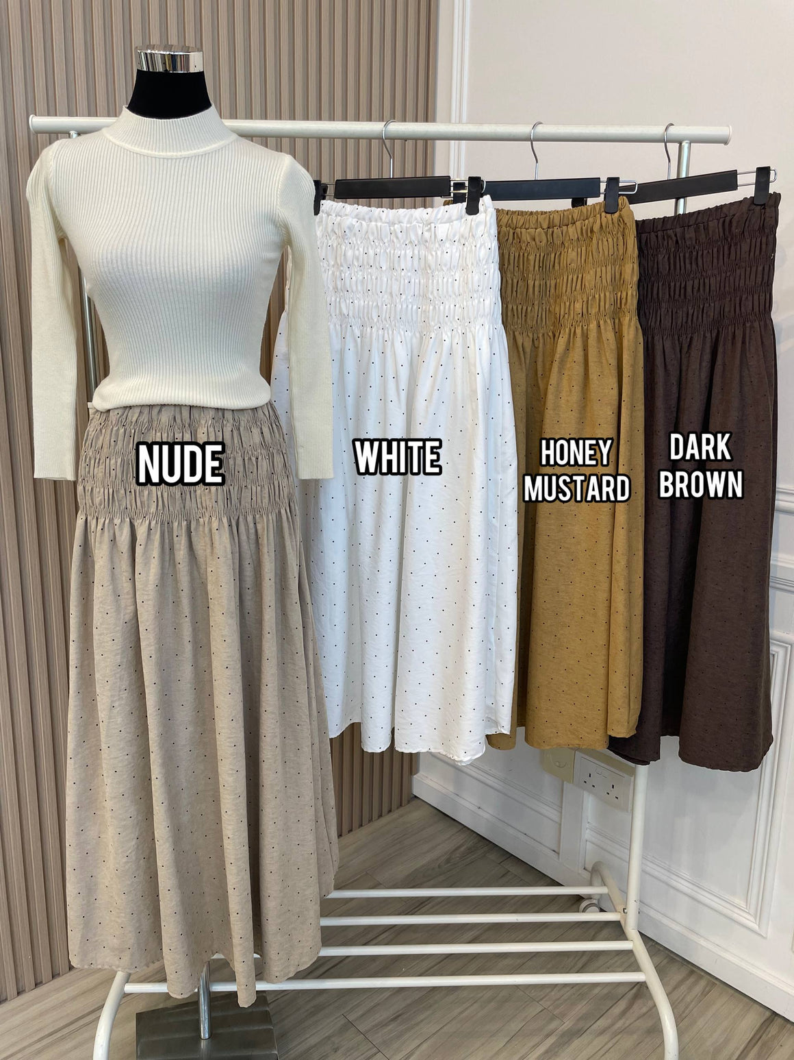 Smock Polka Skirt