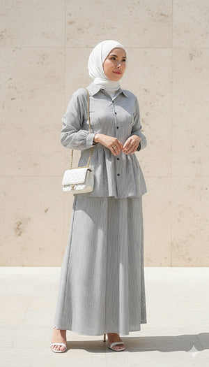 Shaila Stripe Skirt Set