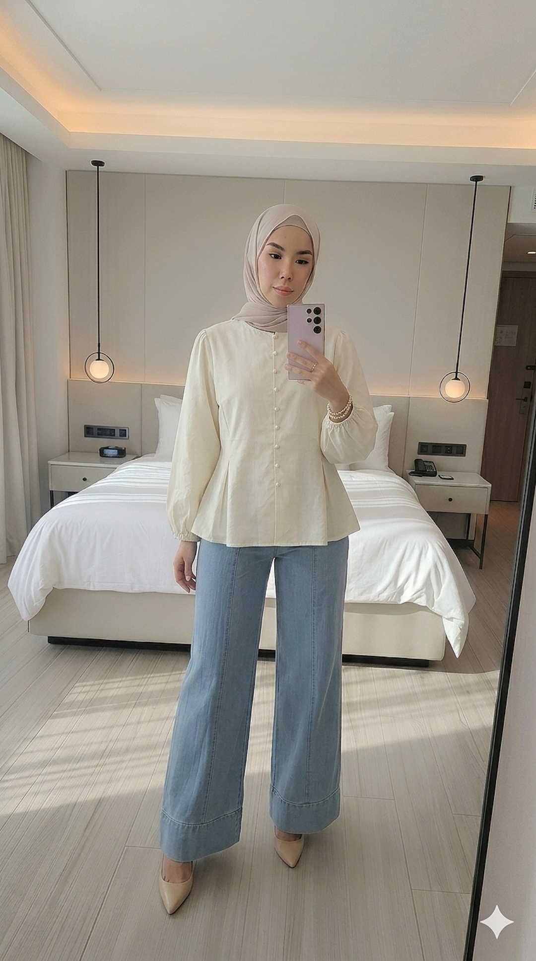 Tiara Balloon Sleeve Blouse