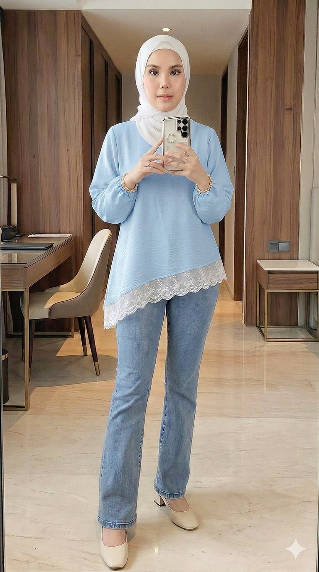 Erina Asymmetrical Lace Top