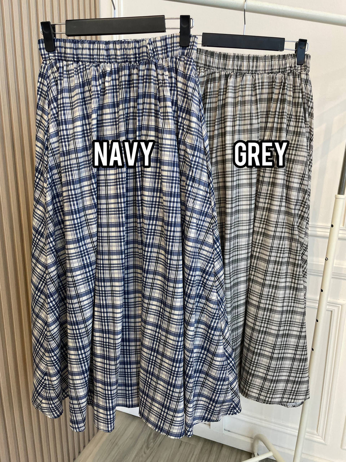 A-Line Plaid Skirt