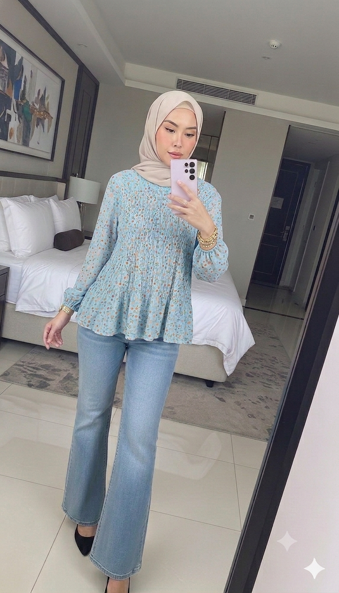 Helen Smock Tiered Blouse