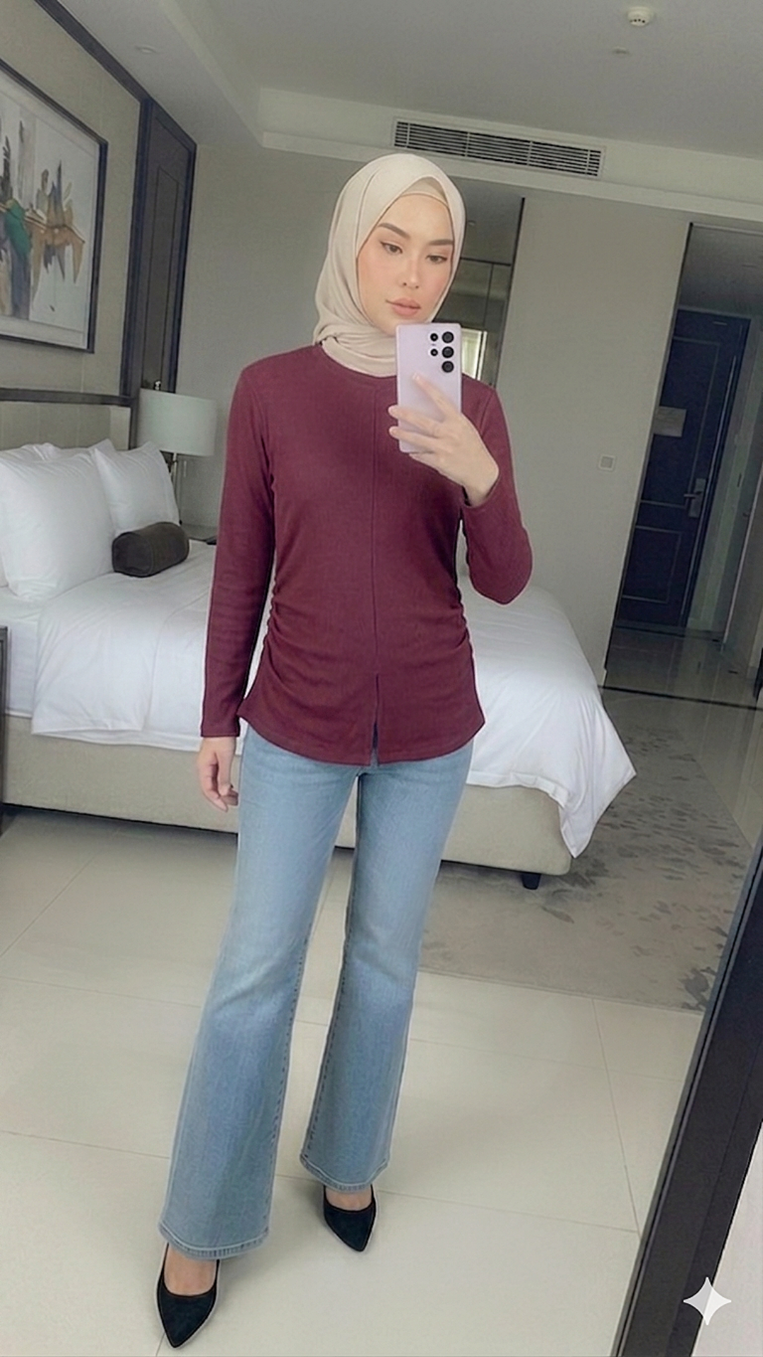 Side Ruched Basic Top