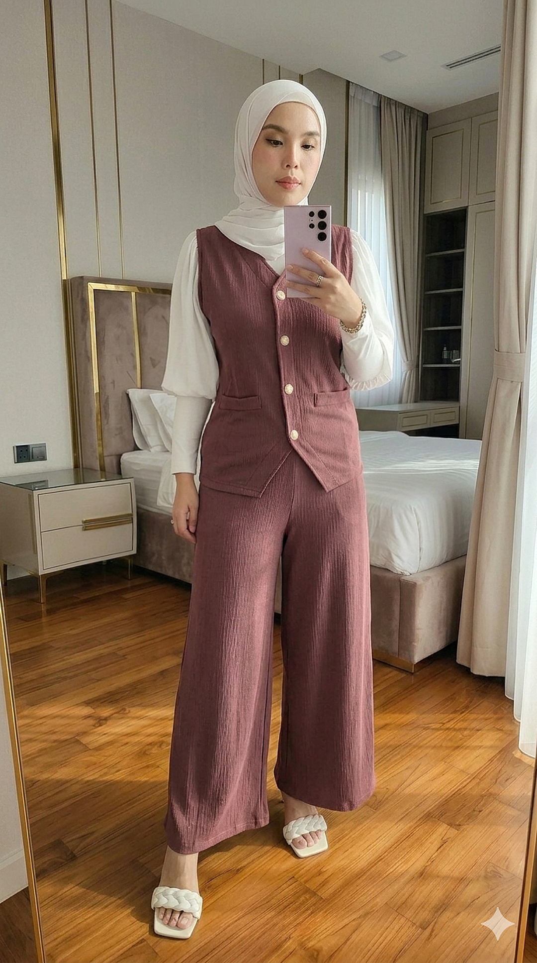 Sleeveless Vest Pant Set