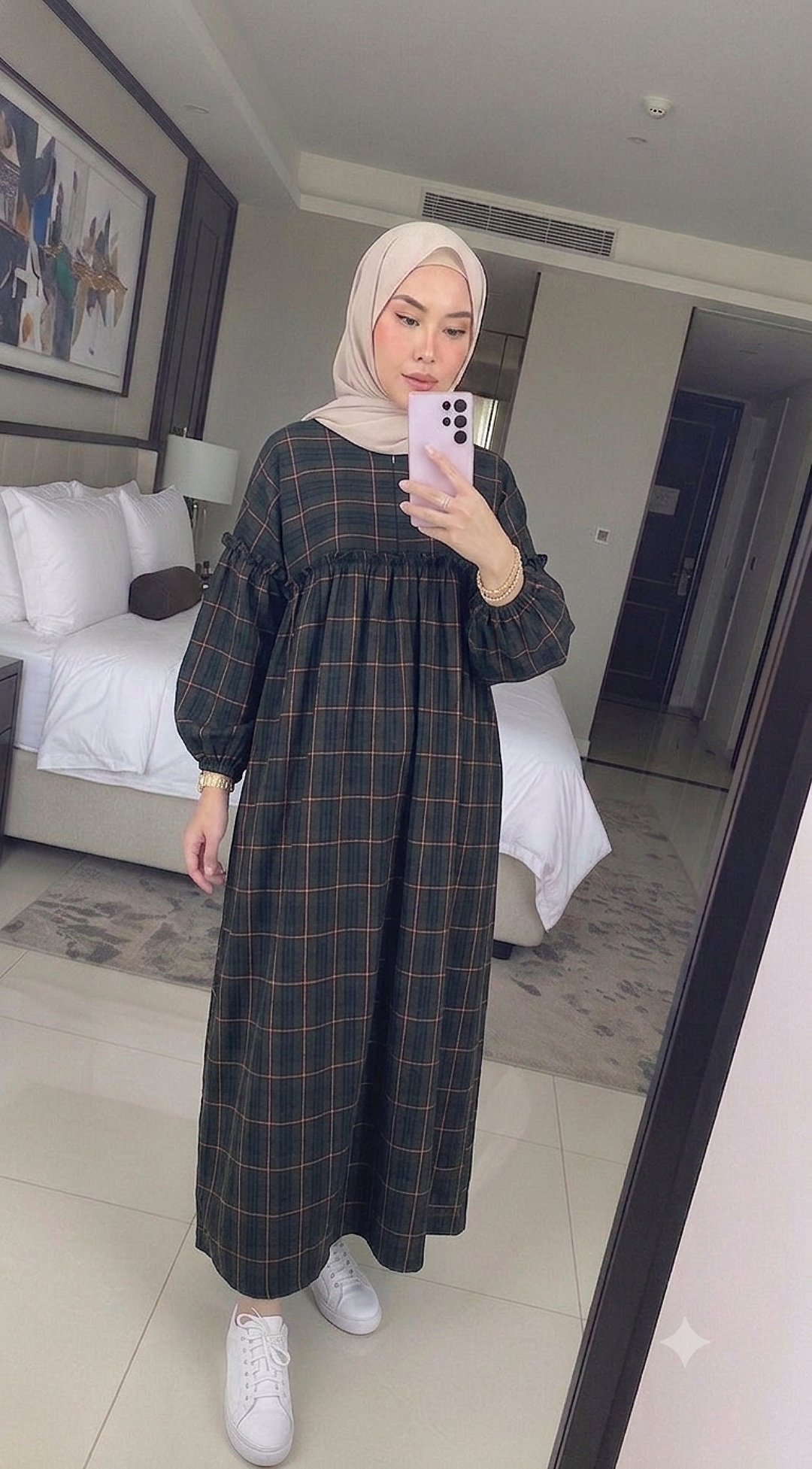 Plaid Ruffle Dress