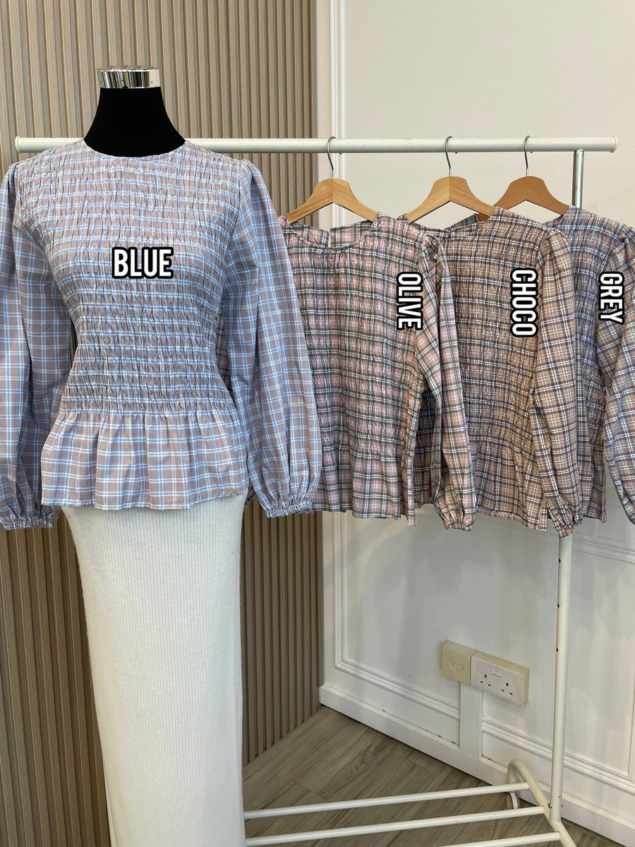 Farlisha Plaid Blouse