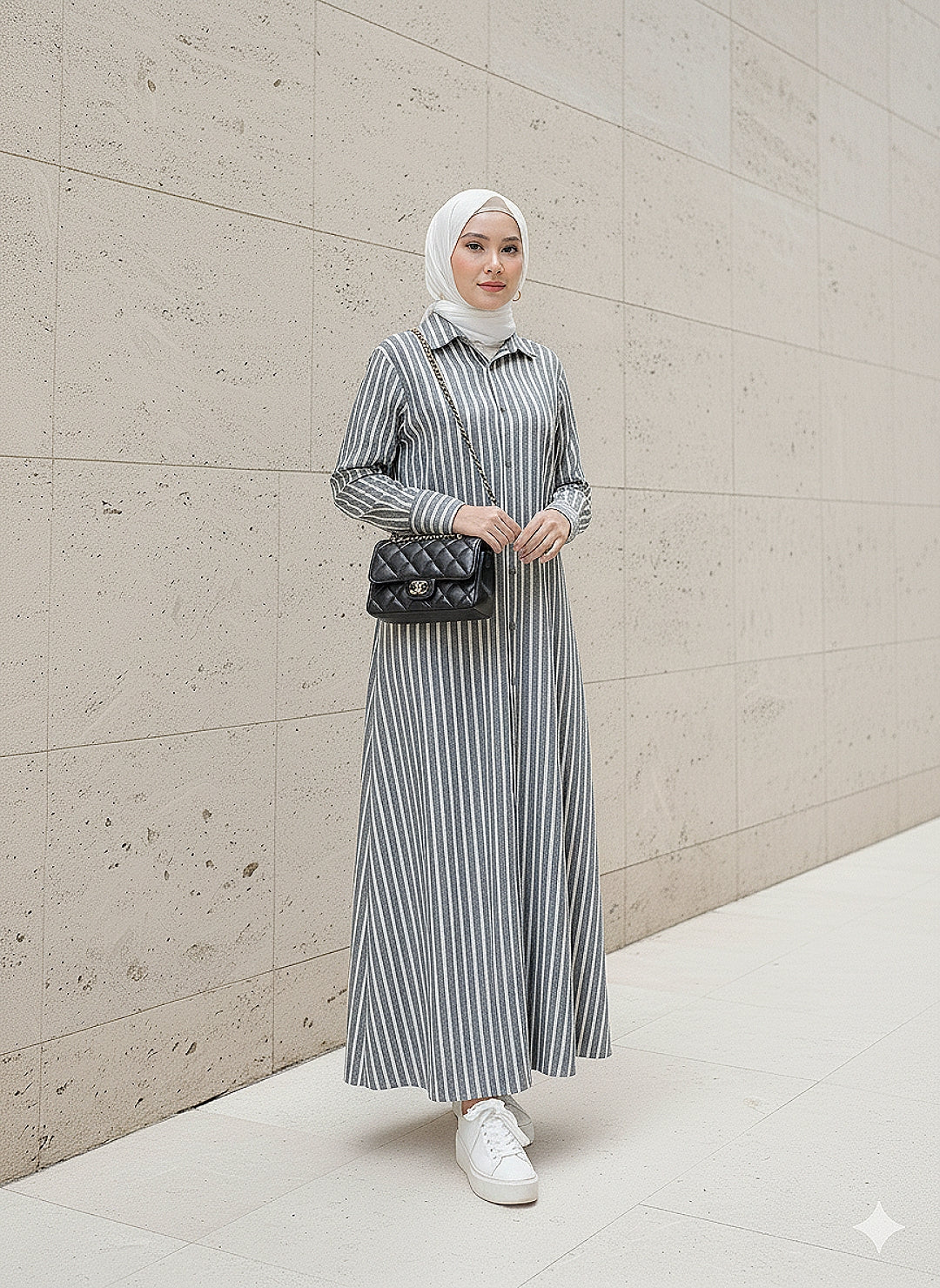 A-Line Stripe Dress (NLB Own Manufactured)