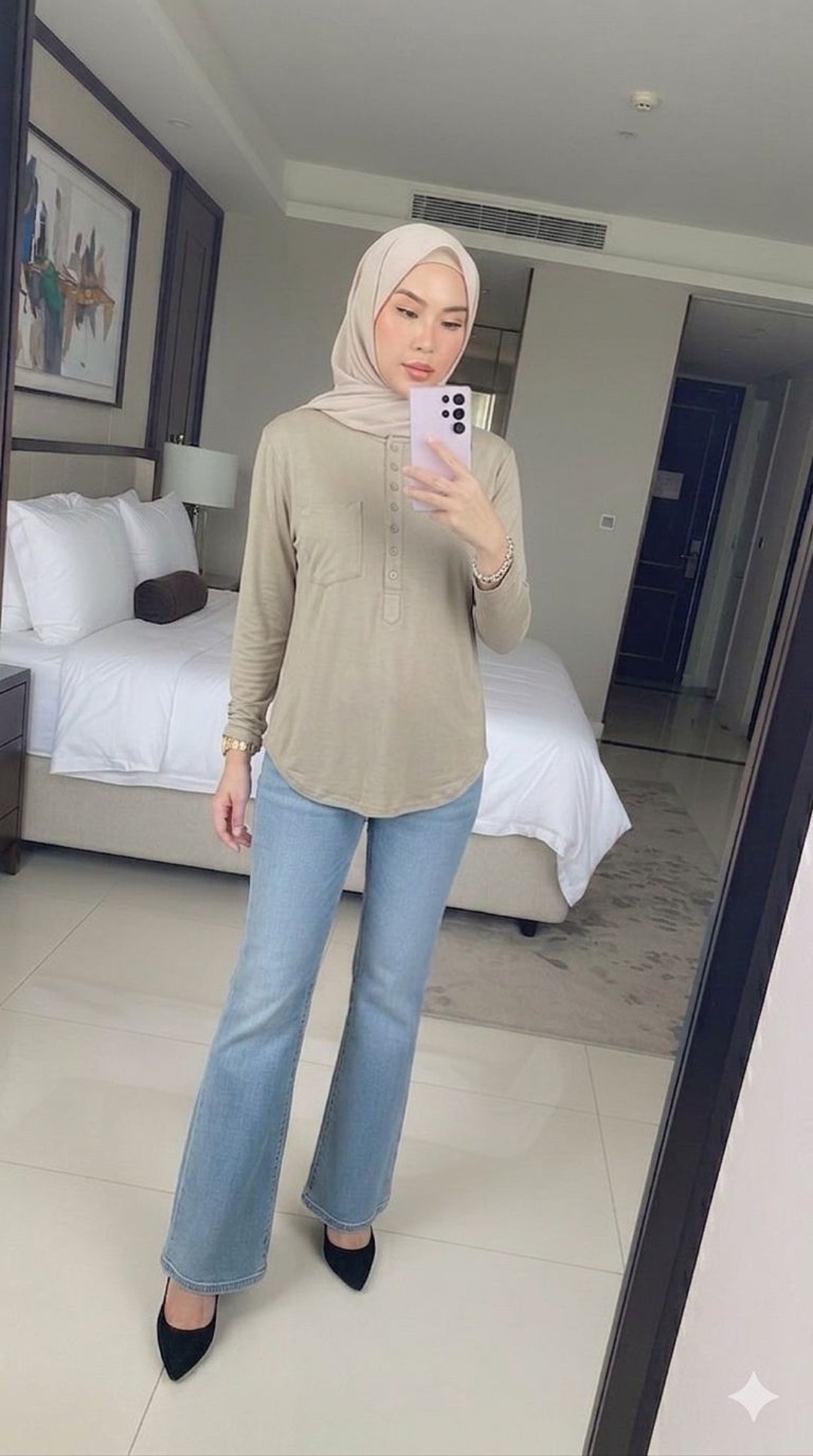 Oversize Button Basic Top