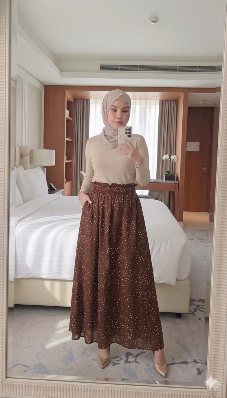 Nyra Polka Flare Skirt