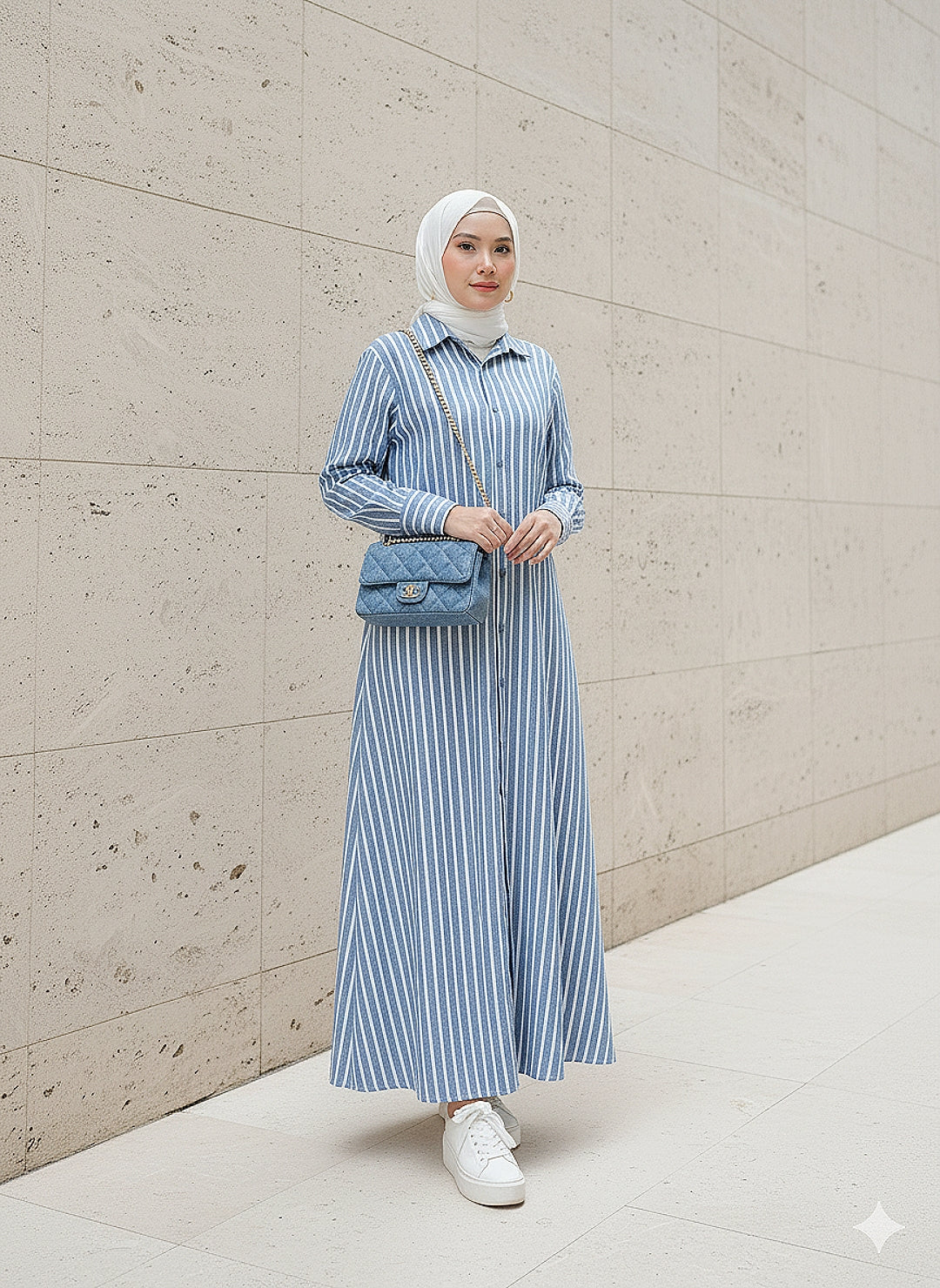 A-Line Stripe Dress (NLB Own Manufactured)