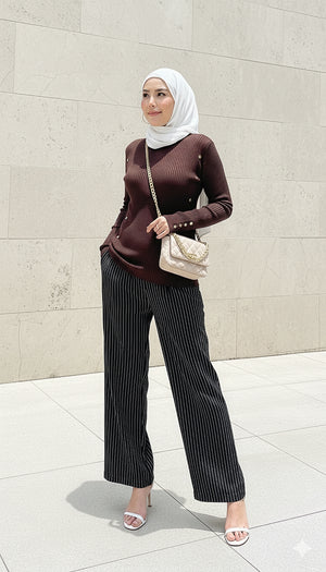 Stripe Basic Pants