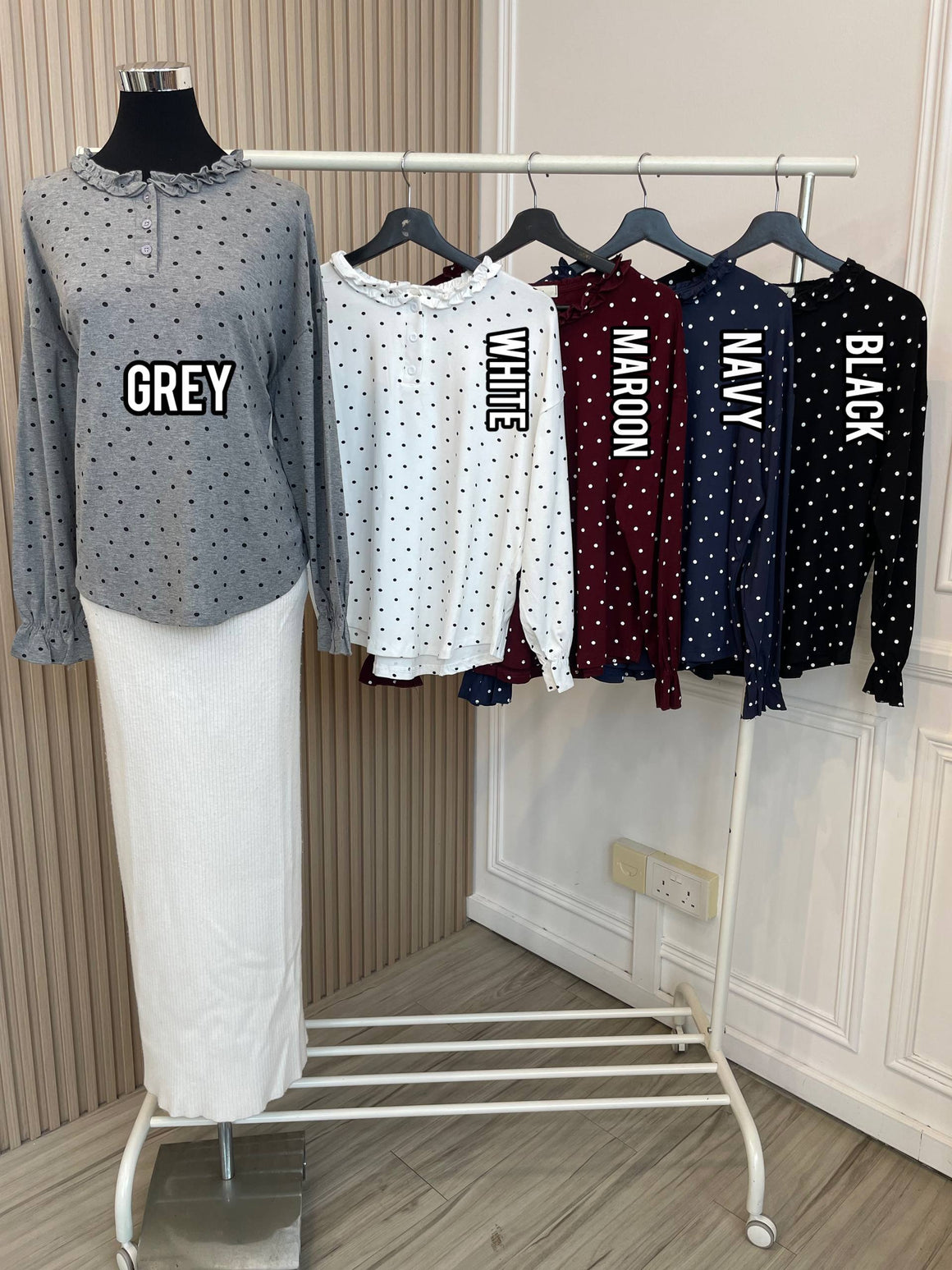 Polka Button Basic Top