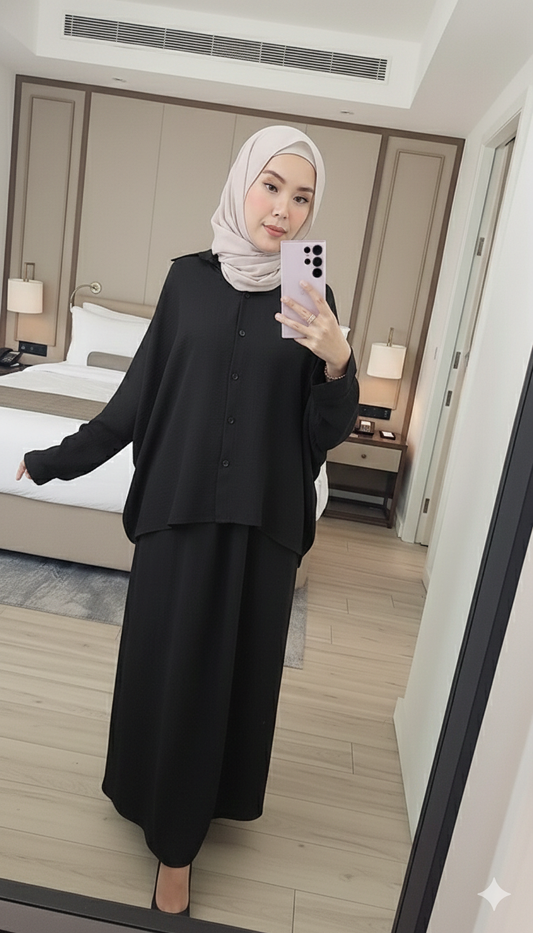 Auni Batwing Skirt Set