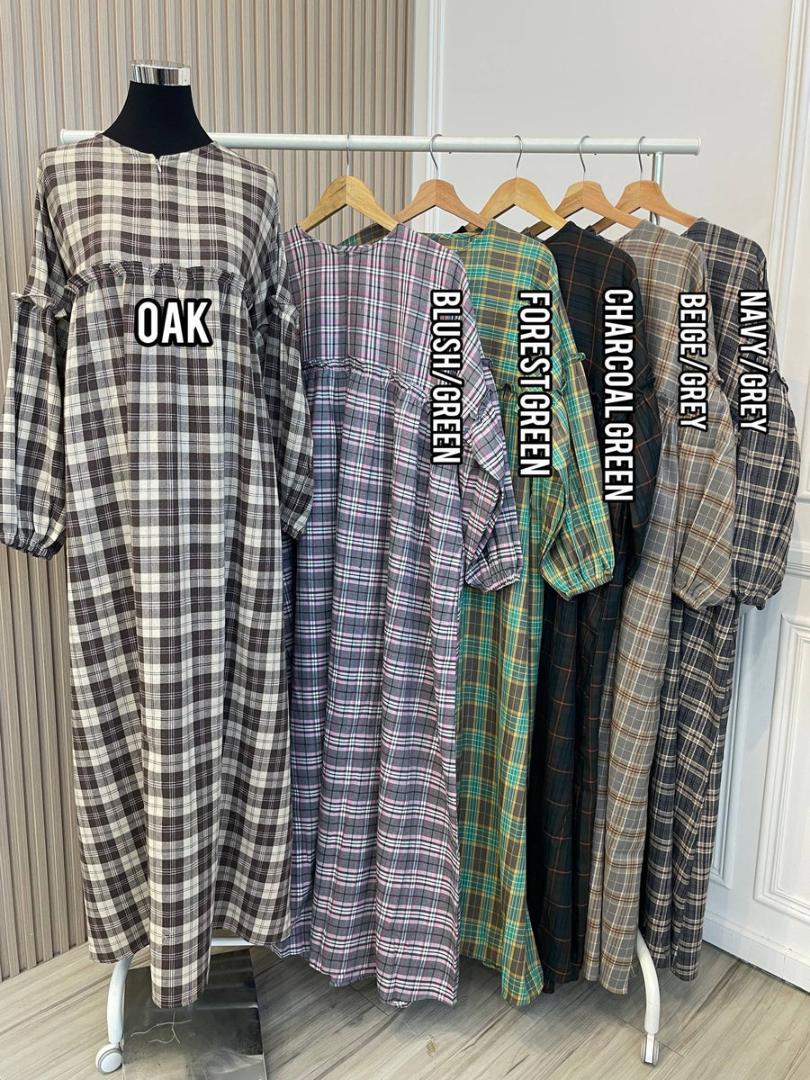 Plaid Ruffle Dress