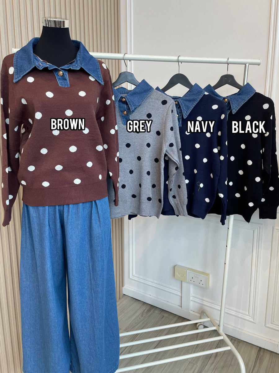 Denim Polka Knitwear