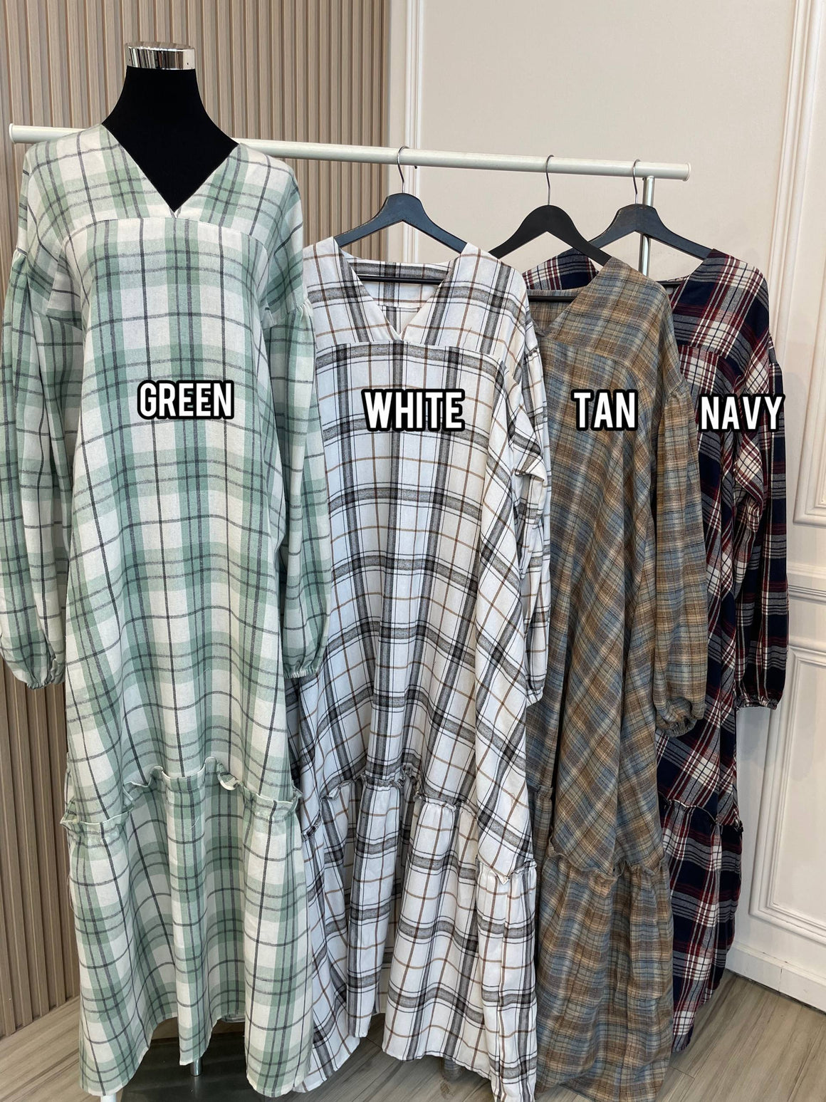 Babydoll Plaid Dress