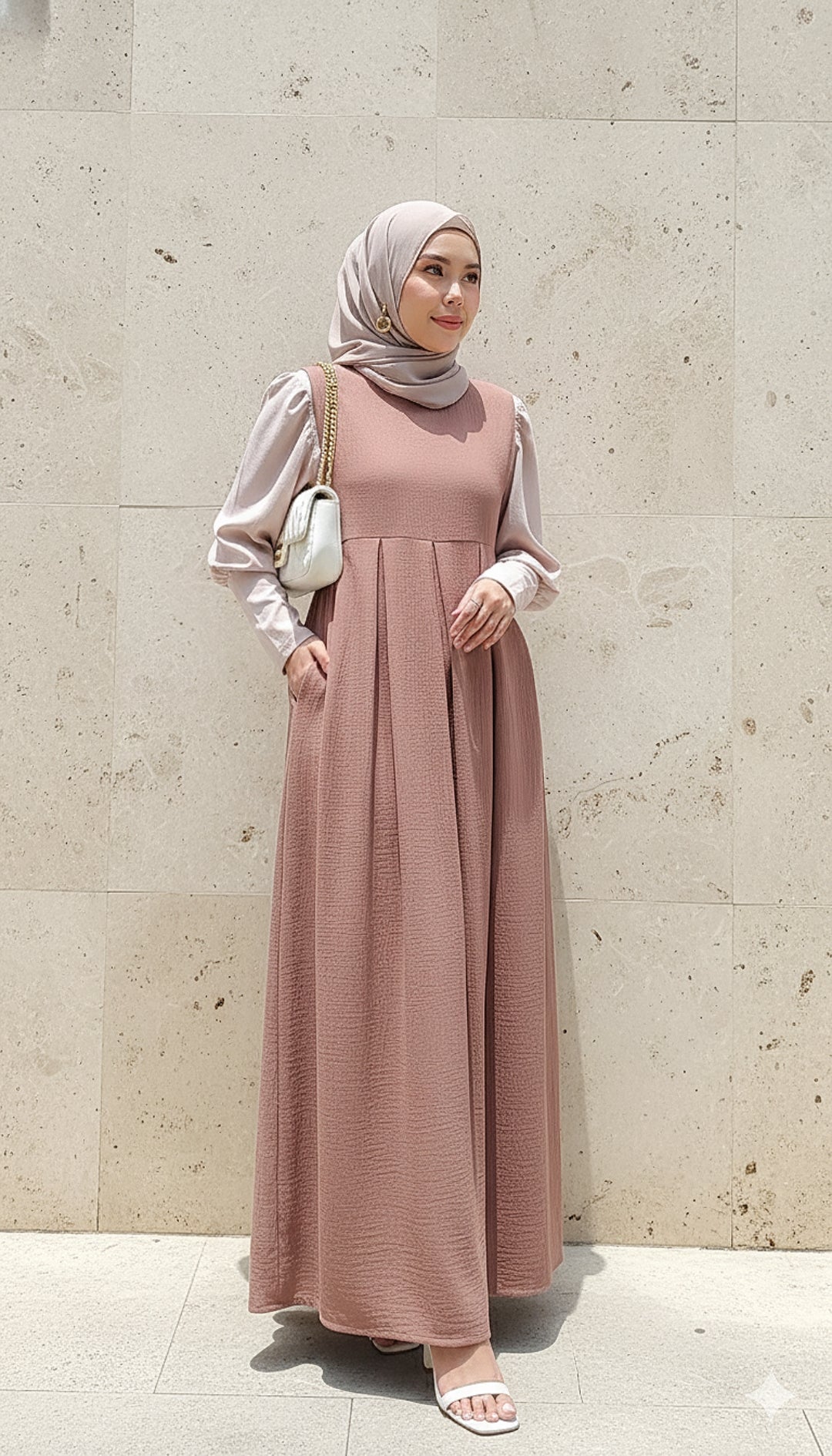 Eve Tie Back Sleeveless Dress (Own Manufactured)