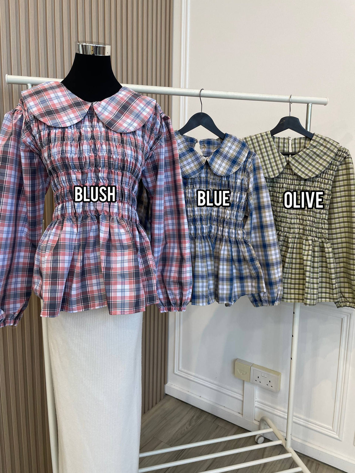 Azura Plaid Blouse