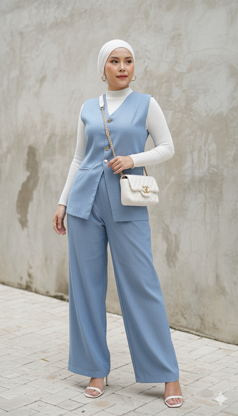 Arielle Vest Denim Pant Set