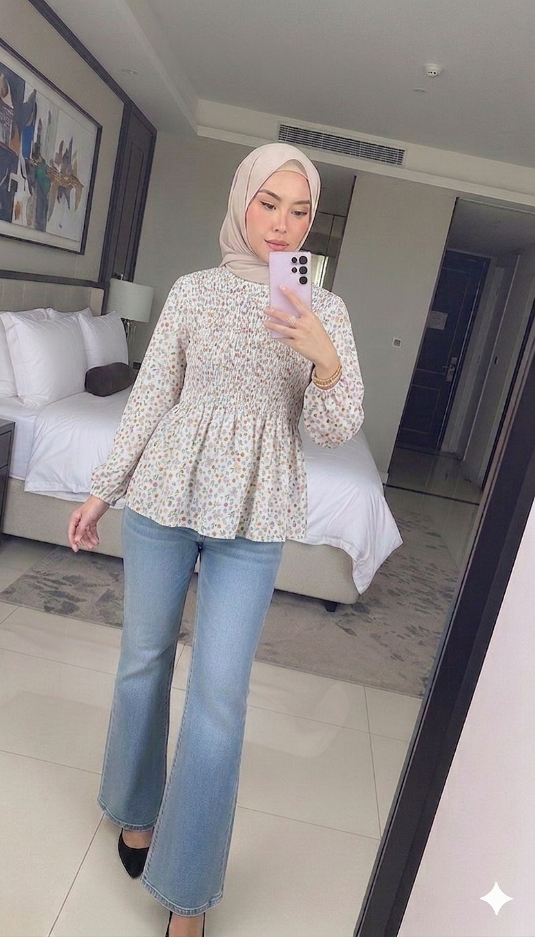 Bunga Smock Blouse