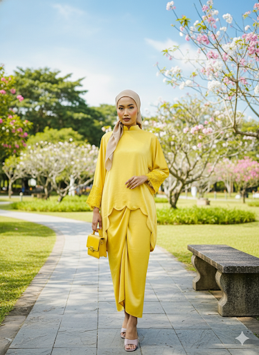 Elisa Embroidery Lace Kaftan Set