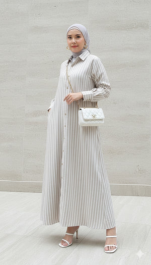 A-Line Stripe Dress (NLB Own Manufactured)