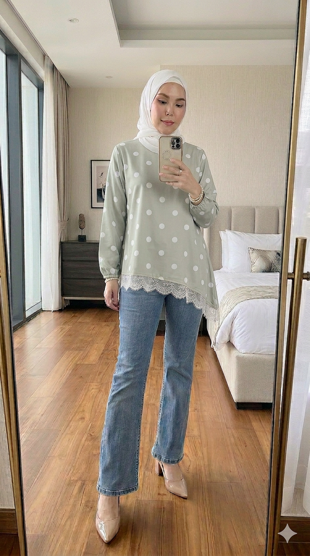Tisha Asymmetrical Lace Top