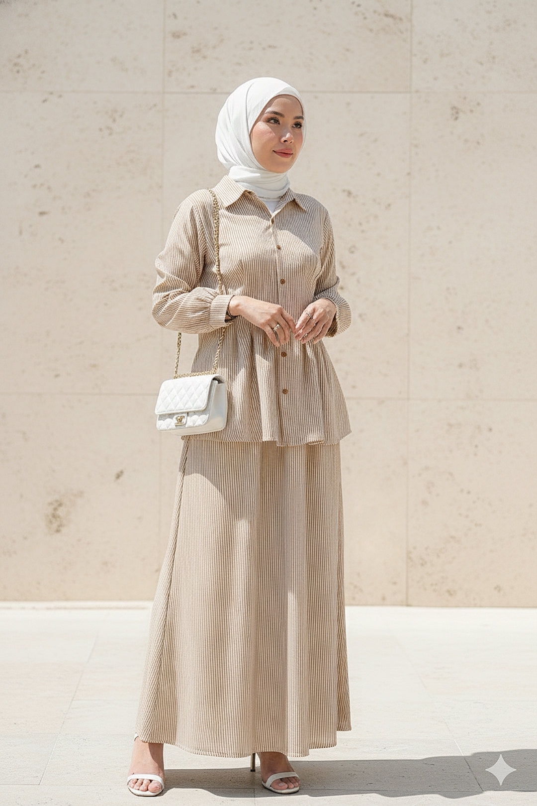 Shaila Stripe Skirt Set