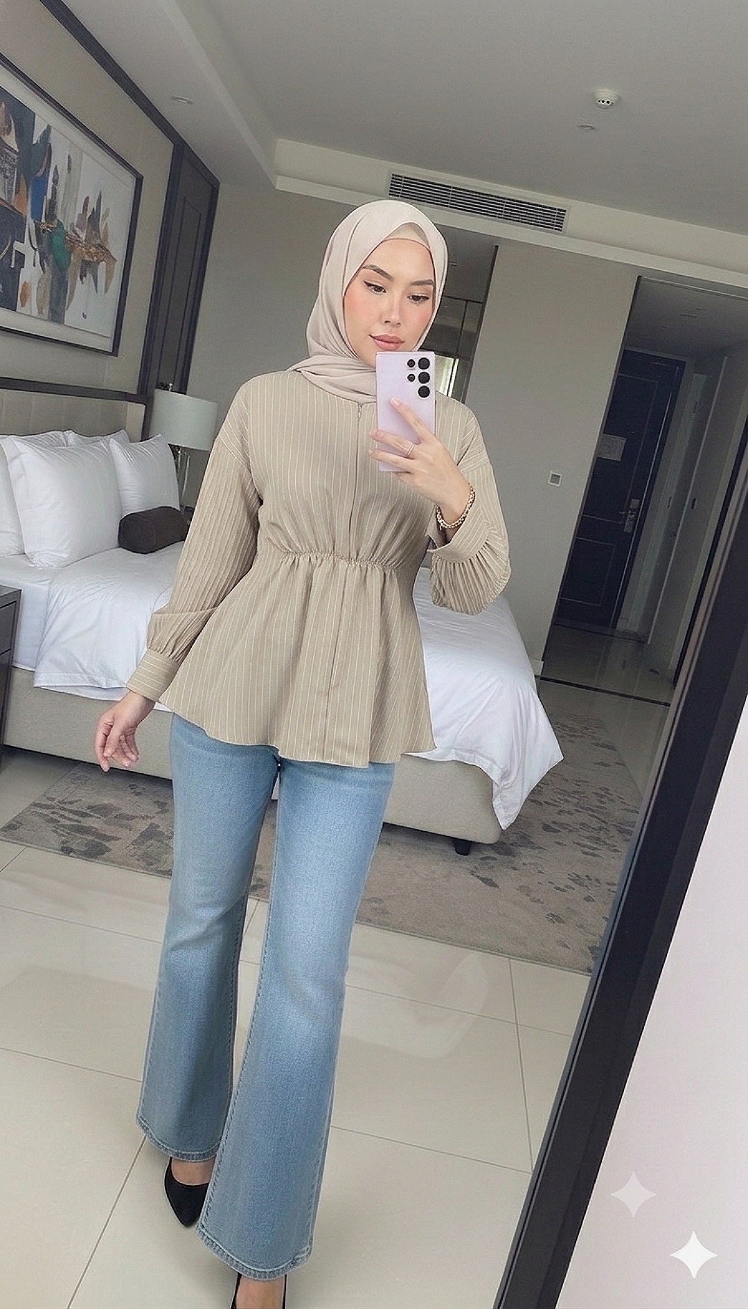 Peplum Gathered Loose Blouse