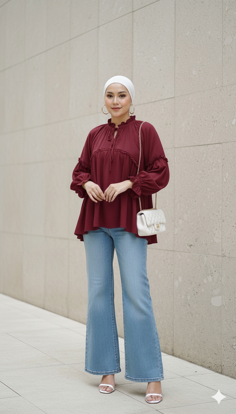 Ruffle Flowy Top - (NLB Own Manufactured)