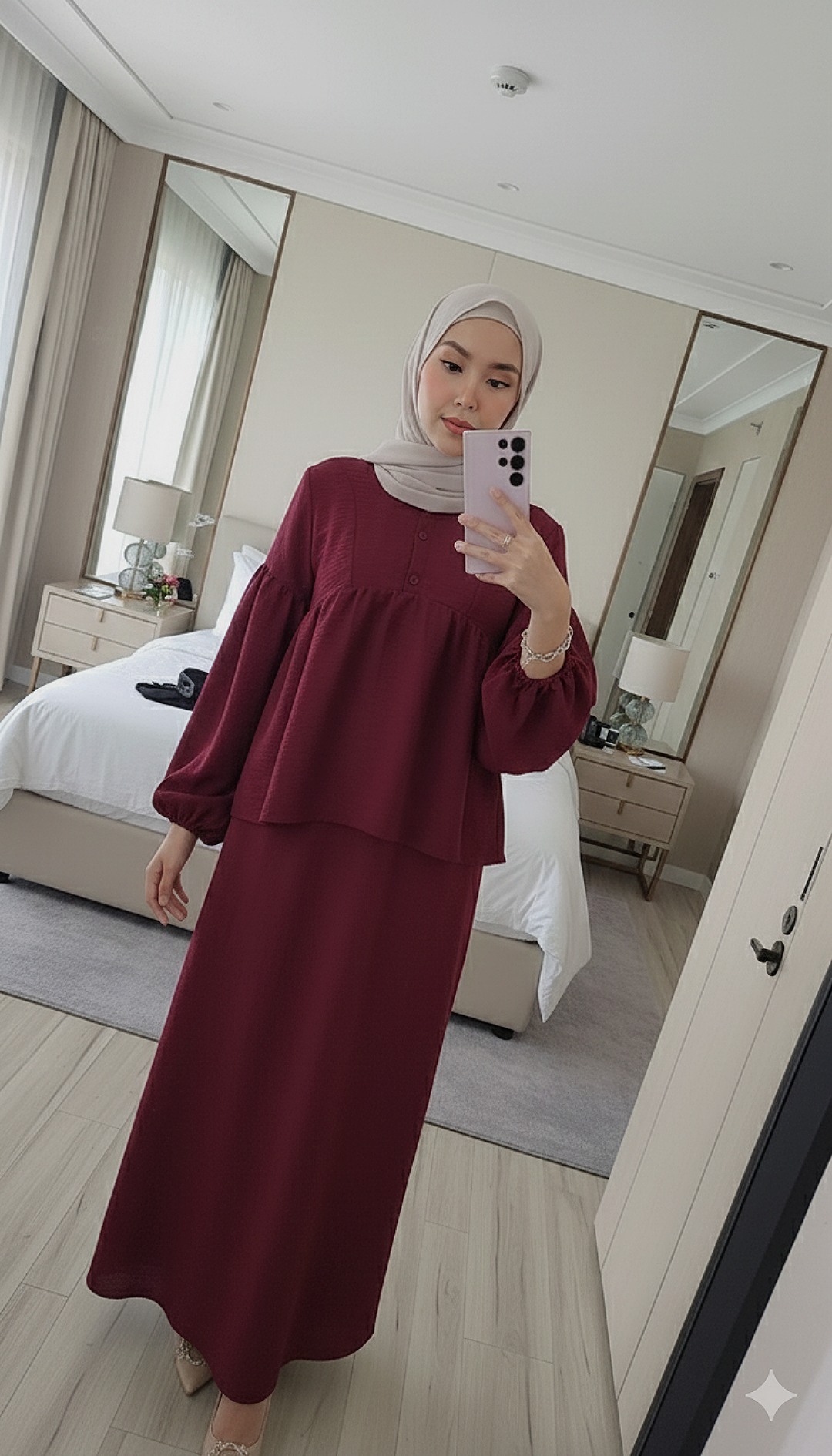 Eriqa Babydoll Skirt Set