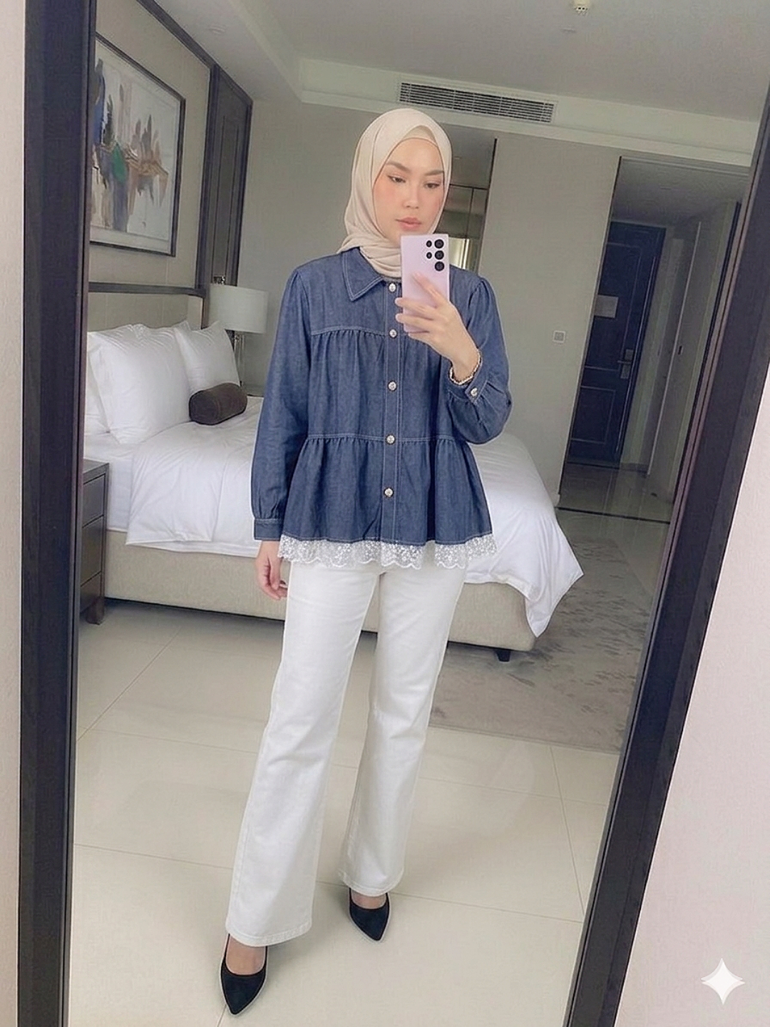 Auren Tiered Lace Blouse