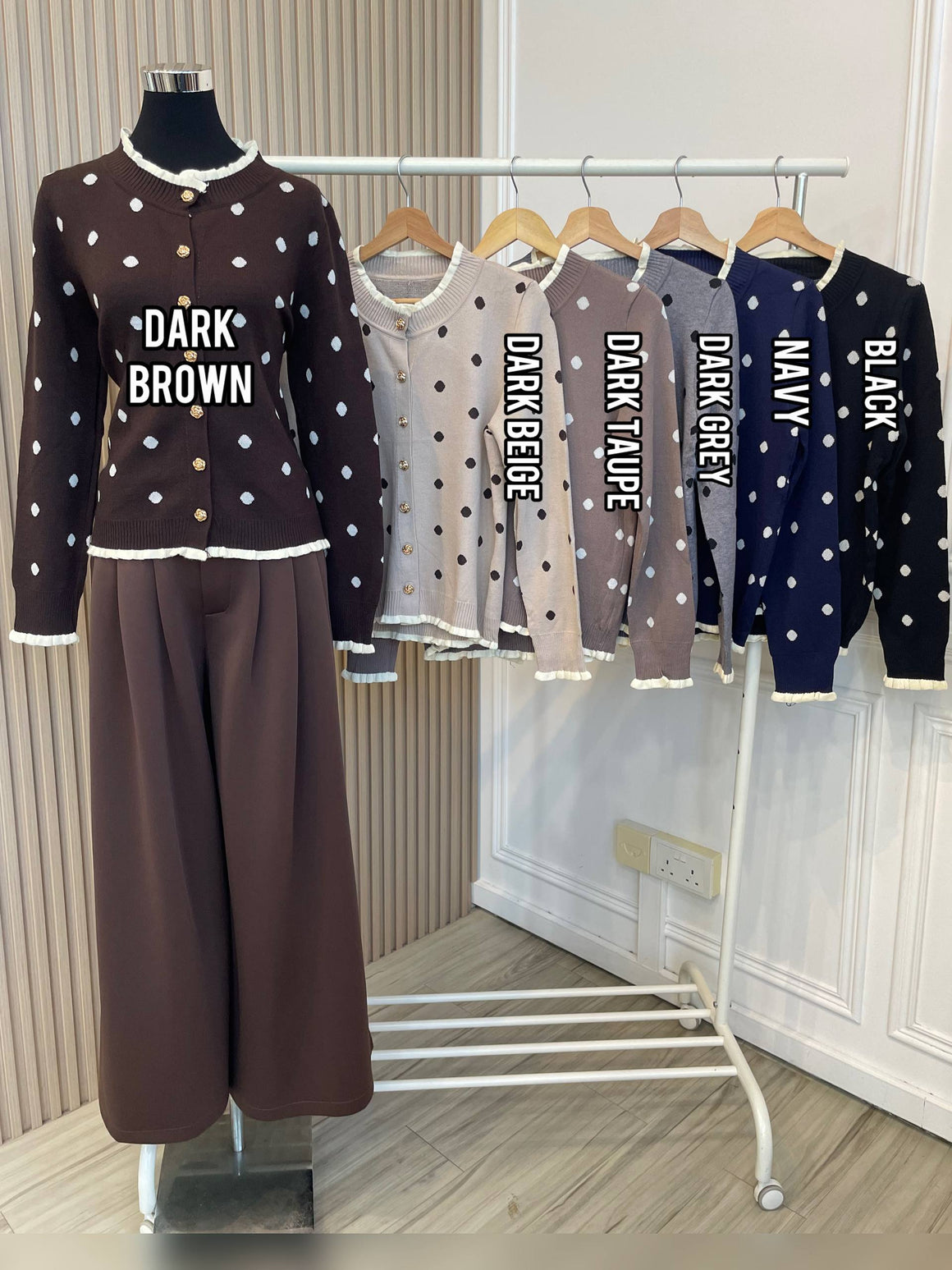 Zahirah Polka Cardi