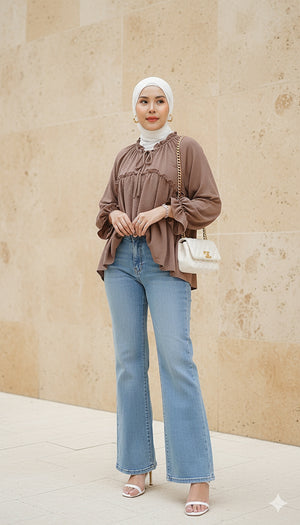 Ruffle Flowy Top - (NLB Own Manufactured)